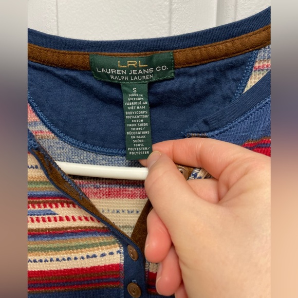 LRL Lauren Jeans Co Ralph Lauren Aztec Tribal Striped Dress Size Small - Picture 2 of 5